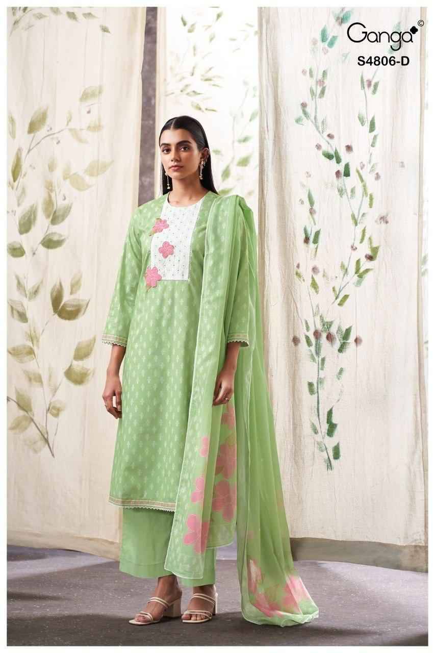EKAAYA 4806 Series By Ganga Fashion Beautiful Festive Suits Stylish Colorful Fancy Casual Wear & Ethnic Wear PREMIUM COTTON Dresses At Wholesale Price